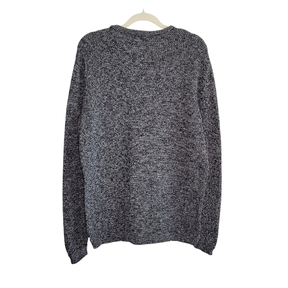 Selected Homme Men's XL Victor Crew Neck Organic Cotton Knit Sweater Black Gray - Picture 3 of 8